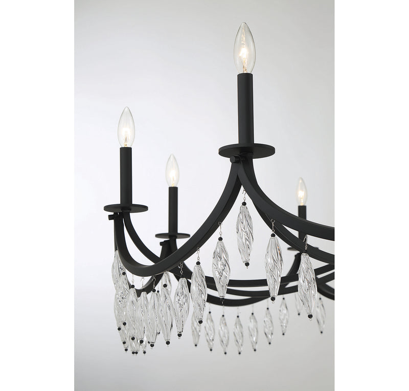 Savoy House - 1-1805-10-89 - Ten Light Chandelier - Kameron - Matte Black