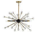 Six Light Chandelier<br /><span style="color:#4AB0CE;">Entrega: 4-10 dias en USA</span><br /><span style="color:#4AB0CE;font-size:60%;">PREGUNTE POR ENTREGA EN PANAMA</span><br />Collection: Ariel<br />Finish: Como Black with Gold