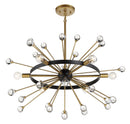 Six Light Chandelier<br /><span style="color:#4AB0CE;">Entrega: 4-10 dias en USA</span><br /><span style="color:#4AB0CE;font-size:60%;">PREGUNTE POR ENTREGA EN PANAMA</span><br />Collection: Ariel<br />Finish: Como Black with Gold