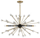 Six Light Chandelier<br /><span style="color:#4AB0CE;">Entrega: 4-10 dias en USA</span><br /><span style="color:#4AB0CE;font-size:60%;">PREGUNTE POR ENTREGA EN PANAMA</span><br />Collection: Ariel<br />Finish: Como Black with Gold
