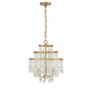 Three Light Mini Chandelier<br /><span style="color:#4AB0CE;">Entrega: 4-10 dias en USA</span><br /><span style="color:#4AB0CE;font-size:60%;">PREGUNTE POR ENTREGA EN PANAMA</span><br />Collection: Luna<br />Finish: Warm Brass
