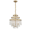Three Light Mini Chandelier<br /><span style="color:#4AB0CE;">Entrega: 4-10 dias en USA</span><br /><span style="color:#4AB0CE;font-size:60%;">PREGUNTE POR ENTREGA EN PANAMA</span><br />Collection: Luna<br />Finish: Warm Brass