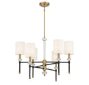 Savoy House - 1-1887-6-143 - Six Light Chandelier - Tivoli - Matte Black with Warm Brass Accents