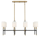Eight Light Linear Chandelier<br /><span style="color:#4AB0CE;">Entrega: 4-10 dias en USA</span><br /><span style="color:#4AB0CE;font-size:60%;">PREGUNTE POR ENTREGA EN PANAMA</span><br />Collection: Tivoli<br />Finish: Matte Black with Warm Brass Accents