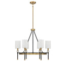Six Light Chandelier<br /><span style="color:#4AB0CE;">Entrega: 4-10 dias en USA</span><br /><span style="color:#4AB0CE;font-size:60%;">PREGUNTE POR ENTREGA EN PANAMA</span><br />Collection: Tivoli<br />Finish: Matte Black with Warm Brass Accents