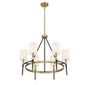 Six Light Chandelier<br /><span style="color:#4AB0CE;">Entrega: 4-10 dias en USA</span><br /><span style="color:#4AB0CE;font-size:60%;">PREGUNTE POR ENTREGA EN PANAMA</span><br />Collection: Tivoli<br />Finish: Matte Black with Warm Brass Accents