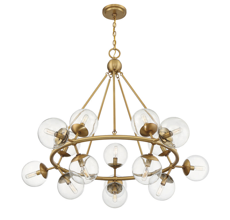 15 Light Chandelier<br /><span style="color:#4AB0CE;">Entrega: 4-10 dias en USA</span><br /><span style="color:#4AB0CE;font-size:60%;">PREGUNTE POR ENTREGA EN PANAMA</span><br />Collection: Orion<br />Finish: Warm Brass