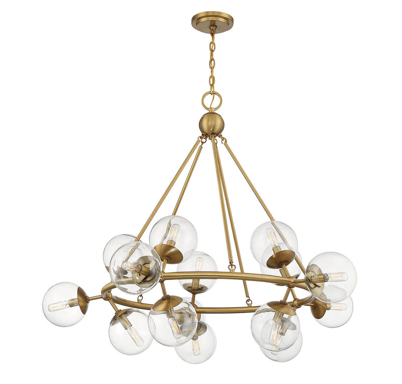 15 Light Chandelier<br /><span style="color:#4AB0CE;">Entrega: 2-3 semanas en USA</span><br /><span style="color:#4AB0CE;font-size:60%;">PREGUNTE POR ENTREGA EN PANAMA</span><br />Collection: Orion<br />Finish: Warm Brass