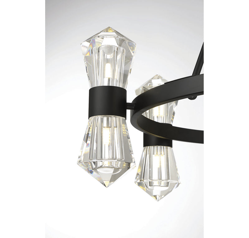 Savoy House - 1-1939-12-89 - LED Chandelier - Dryden - Matte Black