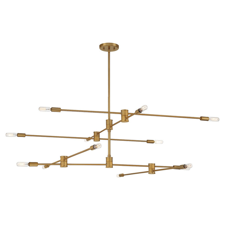 12 Light Chandelier<br /><span style="color:#4AB0CE;">Entrega: 4-10 dias en USA</span><br /><span style="color:#4AB0CE;font-size:60%;">PREGUNTE POR ENTREGA EN PANAMA</span><br />Collection: Lyrique<br />Finish: Warm Brass