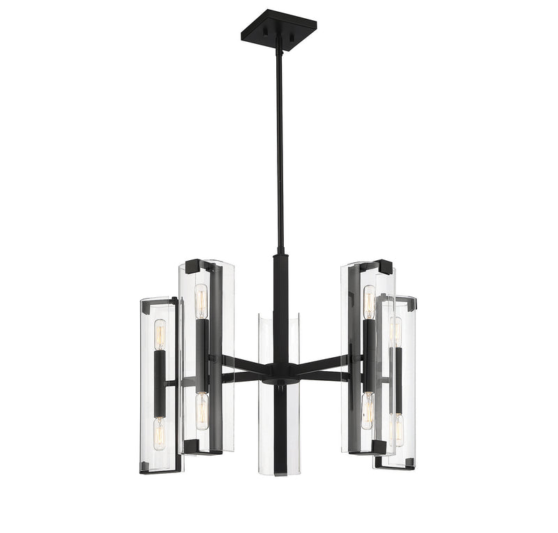 Ten Light Chandelier<br /><span style="color:#4AB0CE;">Entrega: 4-10 dias en USA</span><br /><span style="color:#4AB0CE;font-size:60%;">PREGUNTE POR ENTREGA EN PANAMA</span><br />Collection: Winfield<br />Finish: Matte Black