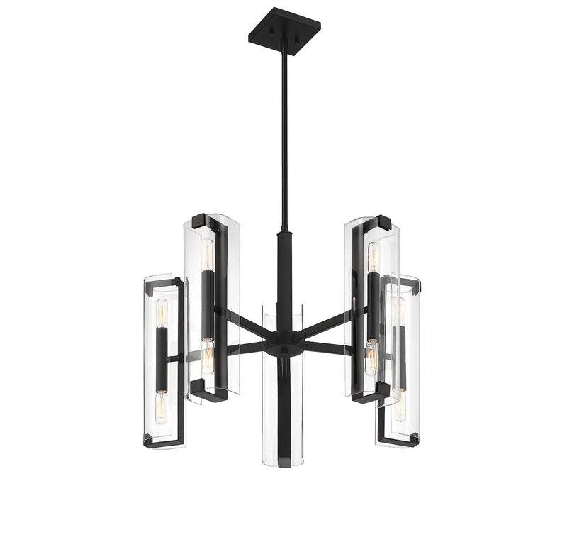 Ten Light Chandelier<br /><span style="color:#4AB0CE;">Entrega: 4-10 dias en USA</span><br /><span style="color:#4AB0CE;font-size:60%;">PREGUNTE POR ENTREGA EN PANAMA</span><br />Collection: Winfield<br />Finish: Matte Black