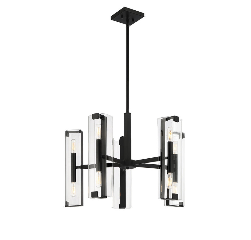 Ten Light Chandelier<br /><span style="color:#4AB0CE;">Entrega: 4-10 dias en USA</span><br /><span style="color:#4AB0CE;font-size:60%;">PREGUNTE POR ENTREGA EN PANAMA</span><br />Collection: Winfield<br />Finish: Matte Black