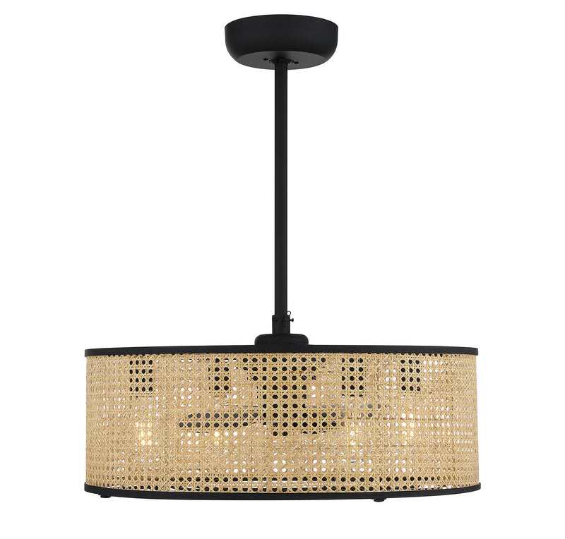 Four Light Fan D'lier<br /><span style="color:#4AB0CE;">Entrega: 4-10 dias en USA</span><br /><span style="color:#4AB0CE;font-size:60%;">PREGUNTE POR ENTREGA EN PANAMA</span><br />Collection: Astoria<br />Finish: Matte Black