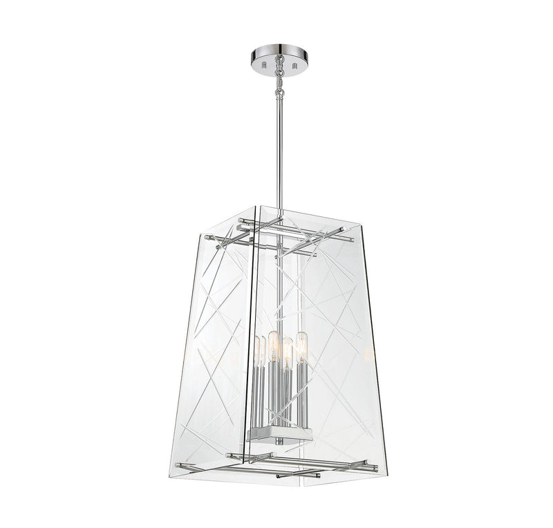 Four Light Pendant<br /><span style="color:#4AB0CE;">Entrega: 4-10 dias en USA</span><br /><span style="color:#4AB0CE;font-size:60%;">PREGUNTE POR ENTREGA EN PANAMA</span><br />Collection: Kole<br />Finish: Polished Chrome