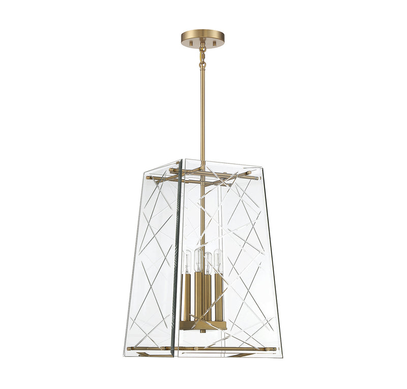 Four Light Pendant<br /><span style="color:#4AB0CE;">Entrega: 4-10 dias en USA</span><br /><span style="color:#4AB0CE;font-size:60%;">PREGUNTE POR ENTREGA EN PANAMA</span><br />Collection: Kole<br />Finish: Warm Brass