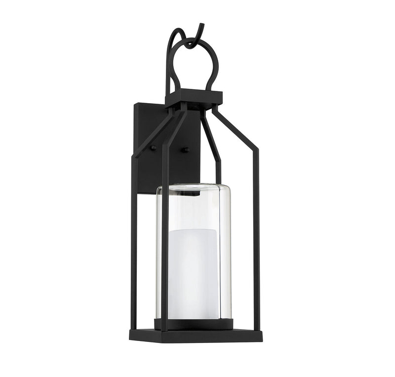 One Light Outdoor Wall Lantern<br /><span style="color:#4AB0CE;">Entrega: 4-5 semanas en USA</span><br /><span style="color:#4AB0CE;font-size:60%;">PREGUNTE POR ENTREGA EN PANAMA</span><br />Collection: Hamilton<br />Finish: Matte Black