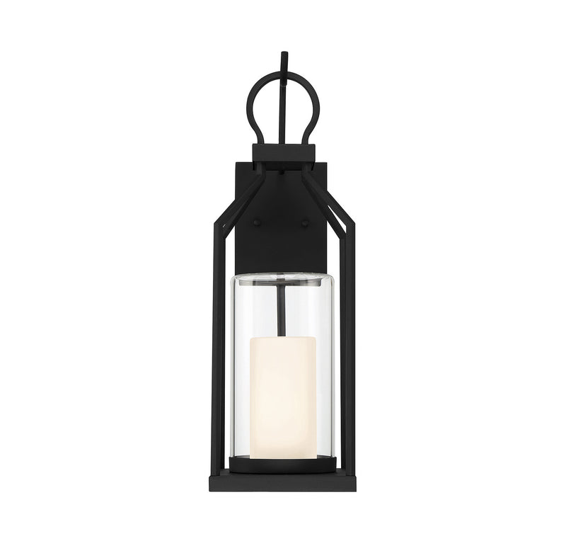 One Light Outdoor Wall Lantern<br /><span style="color:#4AB0CE;">Entrega: 4-5 semanas en USA</span><br /><span style="color:#4AB0CE;font-size:60%;">PREGUNTE POR ENTREGA EN PANAMA</span><br />Collection: Hamilton<br />Finish: Matte Black