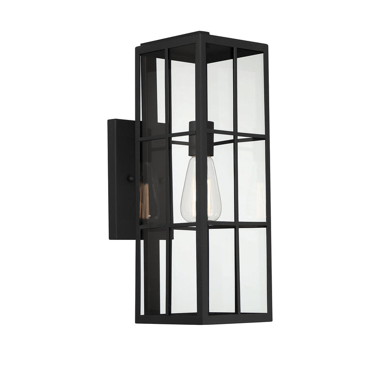 One Light Outdoor Wall Lantern<br /><span style="color:#4AB0CE;">Entrega: 4-10 dias en USA</span><br /><span style="color:#4AB0CE;font-size:60%;">PREGUNTE POR ENTREGA EN PANAMA</span><br />Collection: Ericson<br />Finish: Matte Black