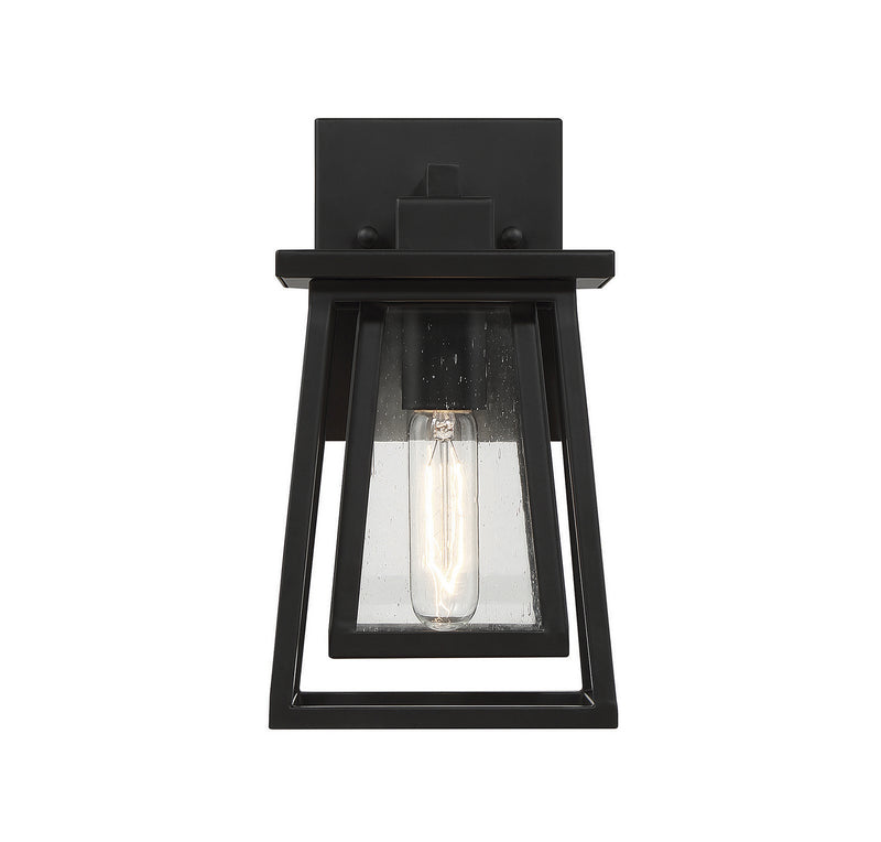 One Light Outdoor Wall Lantern<br /><span style="color:#4AB0CE;">Entrega: 4-10 dias en USA</span><br /><span style="color:#4AB0CE;font-size:60%;">PREGUNTE POR ENTREGA EN PANAMA</span><br />Collection: Denver<br />Finish: Matte Black