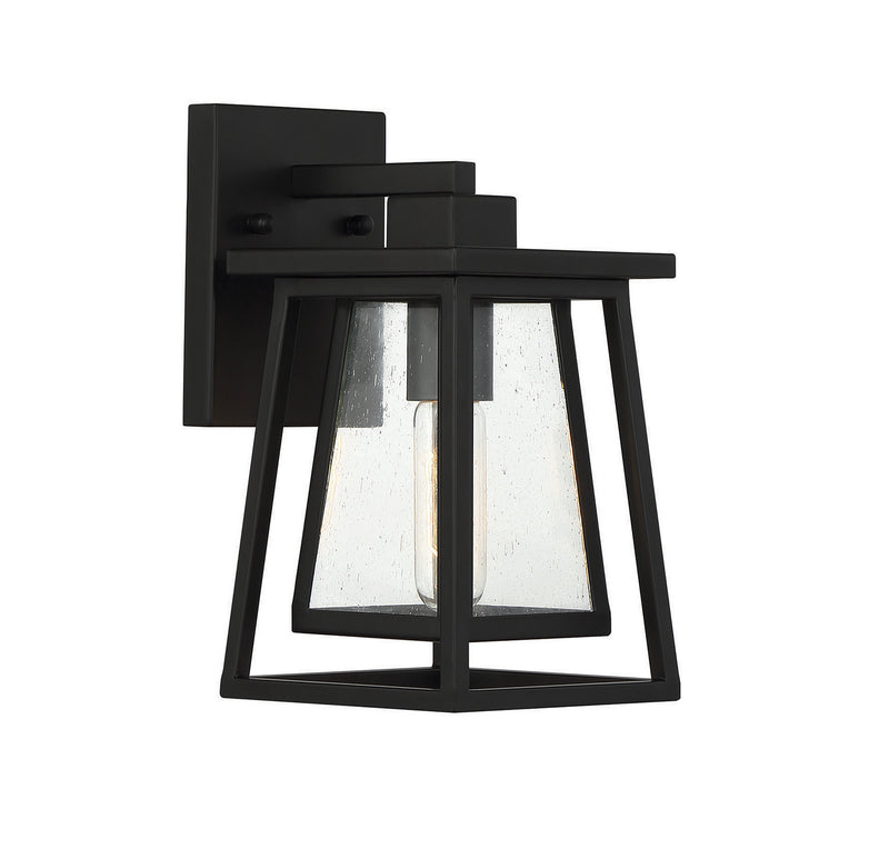 One Light Outdoor Wall Lantern<br /><span style="color:#4AB0CE;">Entrega: 4-10 dias en USA</span><br /><span style="color:#4AB0CE;font-size:60%;">PREGUNTE POR ENTREGA EN PANAMA</span><br />Collection: Denver<br />Finish: Matte Black