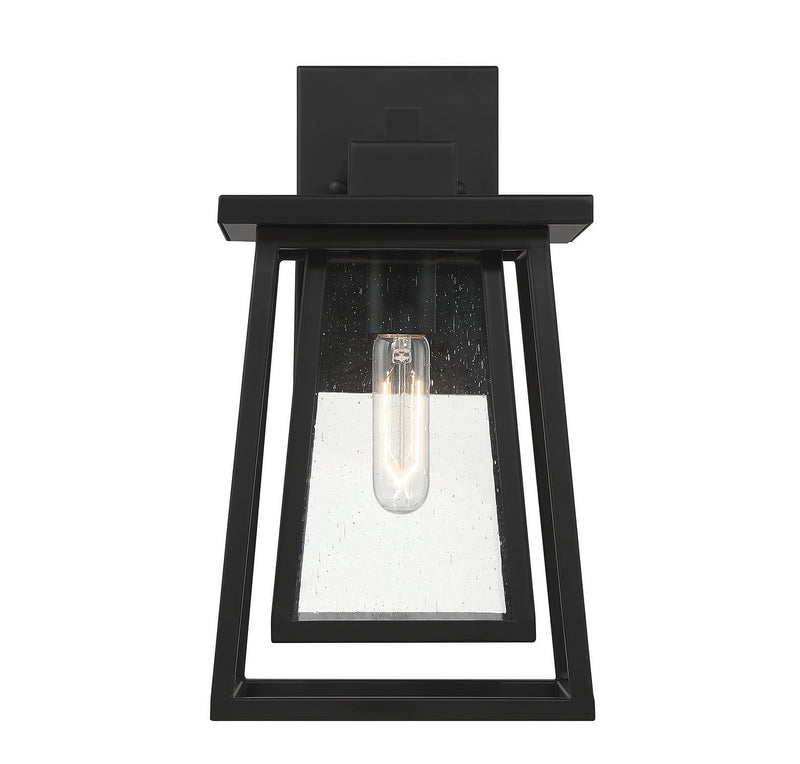 One Light Outdoor Wall Lantern<br /><span style="color:#4AB0CE;">Entrega: 4-10 dias en USA</span><br /><span style="color:#4AB0CE;font-size:60%;">PREGUNTE POR ENTREGA EN PANAMA</span><br />Collection: Denver<br />Finish: Matte Black