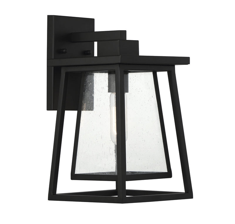 One Light Outdoor Wall Lantern<br /><span style="color:#4AB0CE;">Entrega: 4-10 dias en USA</span><br /><span style="color:#4AB0CE;font-size:60%;">PREGUNTE POR ENTREGA EN PANAMA</span><br />Collection: Denver<br />Finish: Matte Black