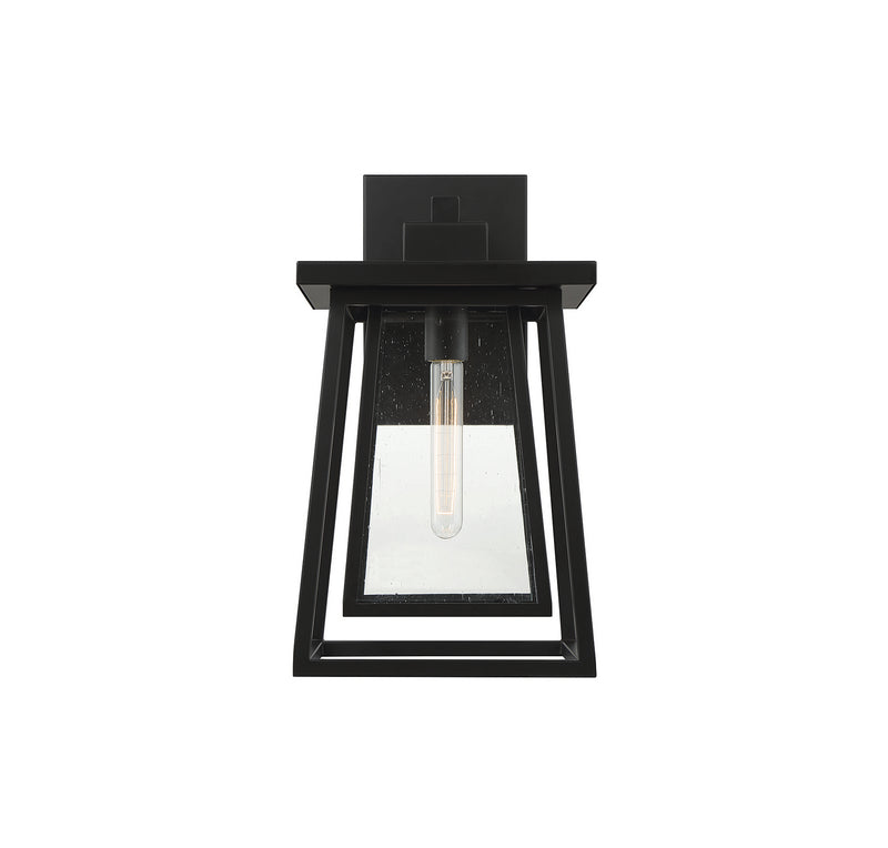 One Light Outdoor Wall Lantern<br /><span style="color:#4AB0CE;">Entrega: 4-10 dias en USA</span><br /><span style="color:#4AB0CE;font-size:60%;">PREGUNTE POR ENTREGA EN PANAMA</span><br />Collection: Denver<br />Finish: Matte Black