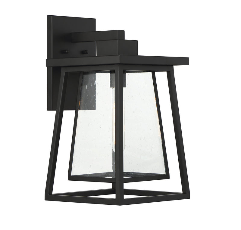 One Light Outdoor Wall Lantern<br /><span style="color:#4AB0CE;">Entrega: 4-10 dias en USA</span><br /><span style="color:#4AB0CE;font-size:60%;">PREGUNTE POR ENTREGA EN PANAMA</span><br />Collection: Denver<br />Finish: Matte Black