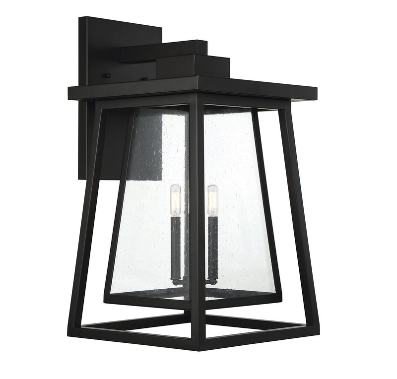 Three Light Outdoor Wall Lantern<br /><span style="color:#4AB0CE;">Entrega: 4-10 dias en USA</span><br /><span style="color:#4AB0CE;font-size:60%;">PREGUNTE POR ENTREGA EN PANAMA</span><br />Collection: Denver<br />Finish: Matte Black