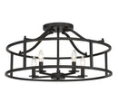 Five Light Semi Flush Mount<br /><span style="color:#4AB0CE;">Entrega: 4-10 dias en USA</span><br /><span style="color:#4AB0CE;font-size:60%;">PREGUNTE POR ENTREGA EN PANAMA</span><br />Collection: Stockton<br />Finish: Matte Black