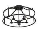 Five Light Semi Flush Mount<br /><span style="color:#4AB0CE;">Entrega: 4-10 dias en USA</span><br /><span style="color:#4AB0CE;font-size:60%;">PREGUNTE POR ENTREGA EN PANAMA</span><br />Collection: Stockton<br />Finish: Matte Black