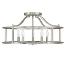 Five Light Semi Flush Mount<br /><span style="color:#4AB0CE;">Entrega: 4-10 dias en USA</span><br /><span style="color:#4AB0CE;font-size:60%;">PREGUNTE POR ENTREGA EN PANAMA</span><br />Collection: Stockton<br />Finish: Satin Nickel