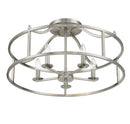 Five Light Semi Flush Mount<br /><span style="color:#4AB0CE;">Entrega: 4-10 dias en USA</span><br /><span style="color:#4AB0CE;font-size:60%;">PREGUNTE POR ENTREGA EN PANAMA</span><br />Collection: Stockton<br />Finish: Satin Nickel