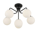 Six Light Semi-Flush Mount<br /><span style="color:#4AB0CE;">Entrega: 4-10 dias en USA</span><br /><span style="color:#4AB0CE;font-size:60%;">PREGUNTE POR ENTREGA EN PANAMA</span><br />Collection: Marco<br />Finish: Matte Black