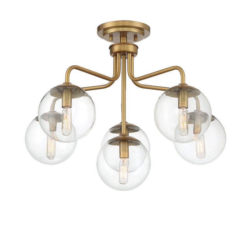 Six Light Semi-Flush Mount<br /><span style="color: