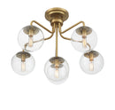 Six Light Semi-Flush Mount<br /><span style="color:#4AB0CE;">Entrega: 4-10 dias en USA</span><br /><span style="color:#4AB0CE;font-size:60%;">PREGUNTE POR ENTREGA EN PANAMA</span><br />Collection: Marco<br />Finish: Warm Brass