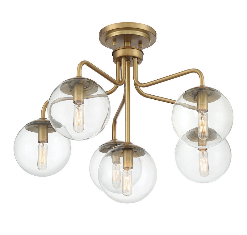 Six Light Semi-Flush Mount<br /><span style="color: