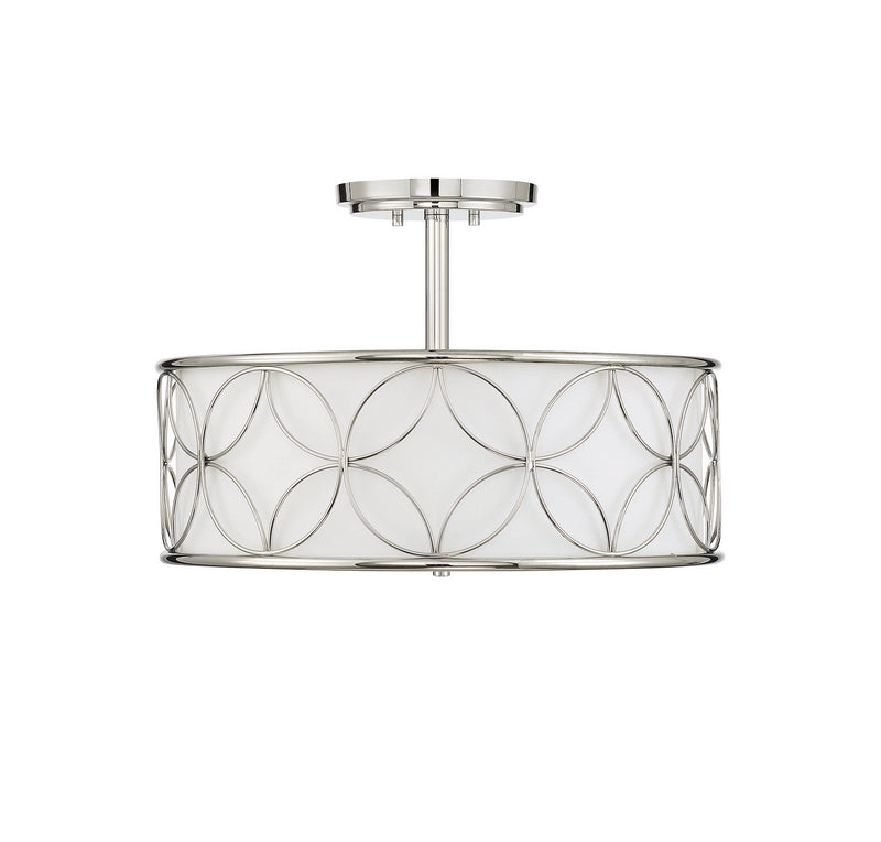 Four Light Semi-Flush Mount<br /><span style="color:#4AB0CE;">Entrega: 1-2 semanas en USA</span><br /><span style="color:#4AB0CE;font-size:60%;">PREGUNTE POR ENTREGA EN PANAMA</span><br />Collection: Reid<br />Finish: Polished Nickel