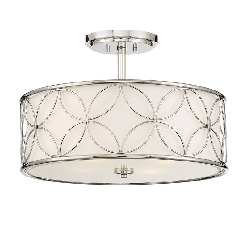 Four Light Semi-Flush Mount<br /><span style="color:#4AB0CE;">Entrega: 1-2 semanas en USA</span><br /><span style="color:#4AB0CE;font-size:60%;">PREGUNTE POR ENTREGA EN PANAMA</span><br />Collection: Reid<br />Finish: Polished Nickel