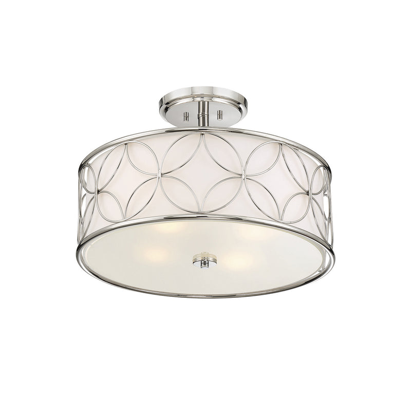 Four Light Semi-Flush Mount<br /><span style="color:#4AB0CE;">Entrega: 1-2 semanas en USA</span><br /><span style="color:#4AB0CE;font-size:60%;">PREGUNTE POR ENTREGA EN PANAMA</span><br />Collection: Reid<br />Finish: Polished Nickel