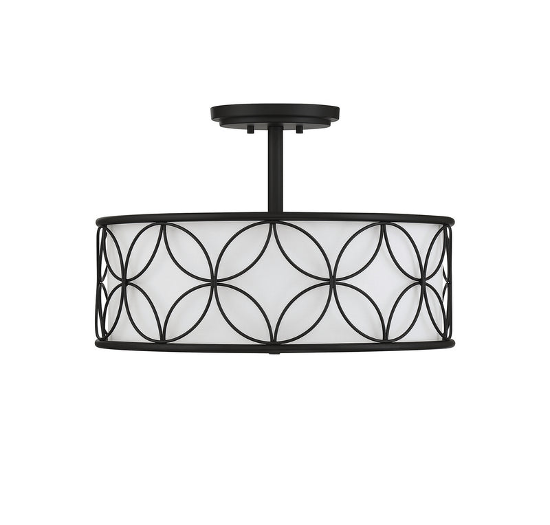 Four Light Semi-Flush Mount<br /><span style="color:#4AB0CE;">Entrega: 4-10 dias en USA</span><br /><span style="color:#4AB0CE;font-size:60%;">PREGUNTE POR ENTREGA EN PANAMA</span><br />Collection: Reid<br />Finish: Matte Black