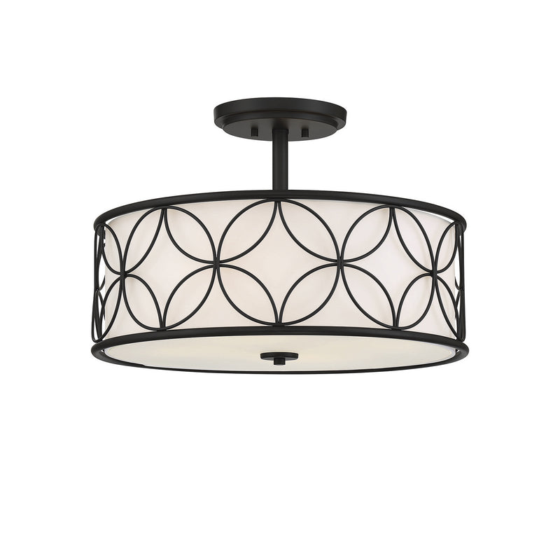 Four Light Semi-Flush Mount<br /><span style="color:#4AB0CE;">Entrega: 4-10 dias en USA</span><br /><span style="color:#4AB0CE;font-size:60%;">PREGUNTE POR ENTREGA EN PANAMA</span><br />Collection: Reid<br />Finish: Matte Black