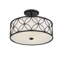 Four Light Semi-Flush Mount<br /><span style="color:#4AB0CE;">Entrega: 4-10 dias en USA</span><br /><span style="color:#4AB0CE;font-size:60%;">PREGUNTE POR ENTREGA EN PANAMA</span><br />Collection: Reid<br />Finish: Matte Black