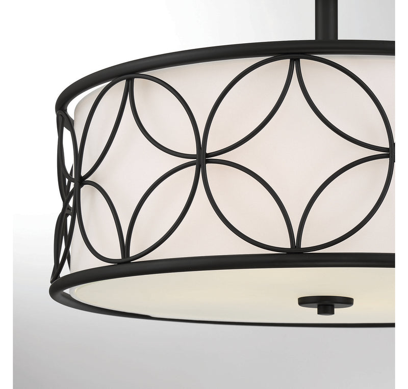 Savoy House - 6-1953-4-89 - Four Light Semi-Flush Mount - Reid - Matte Black