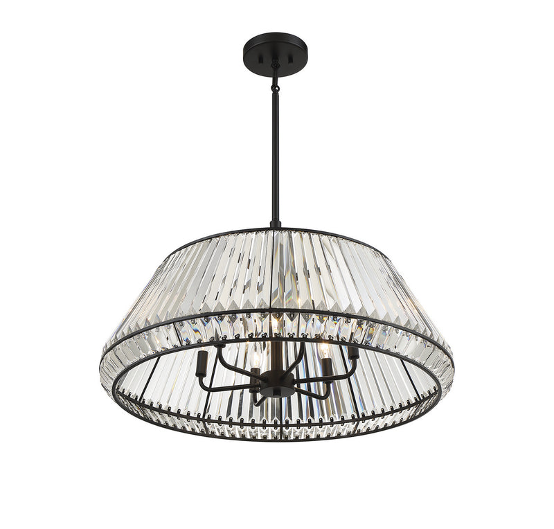 Six Light Pendant<br /><span style="color:#4AB0CE;">Entrega: 4-10 dias en USA</span><br /><span style="color:#4AB0CE;font-size:60%;">PREGUNTE POR ENTREGA EN PANAMA</span><br />Collection: Pyramid<br />Finish: Matte Black