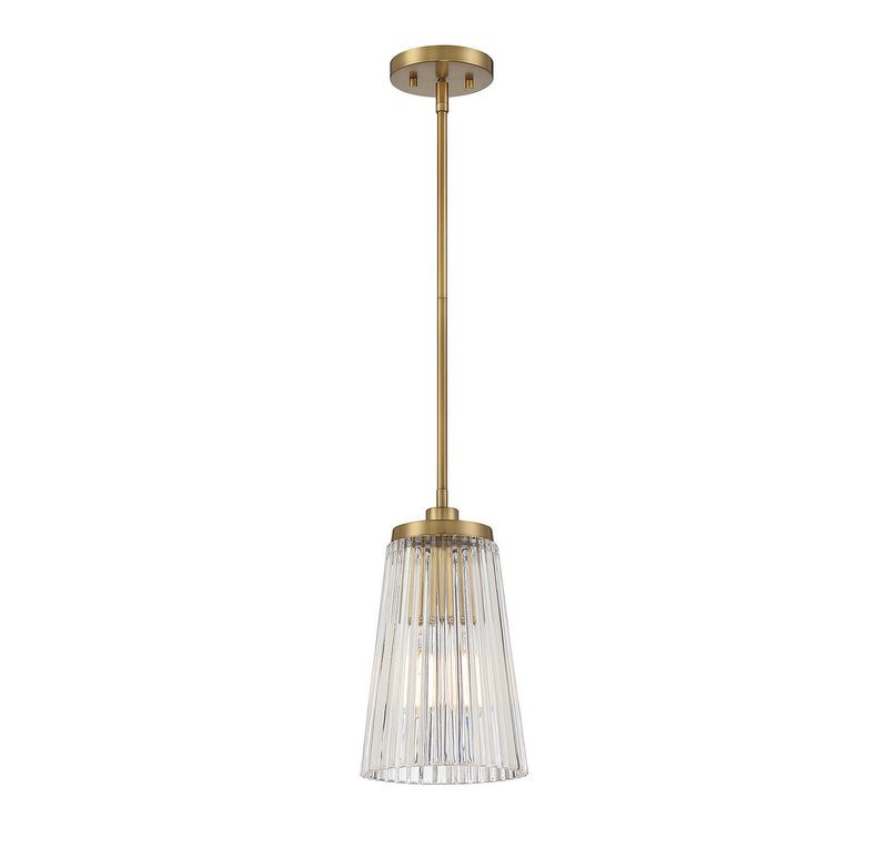 One Light Pendant<br /><span style="color:#4AB0CE;">Entrega: 4-10 dias en USA</span><br /><span style="color:#4AB0CE;font-size:60%;">PREGUNTE POR ENTREGA EN PANAMA</span><br />Collection: Chantilly<br />Finish: Warm Brass