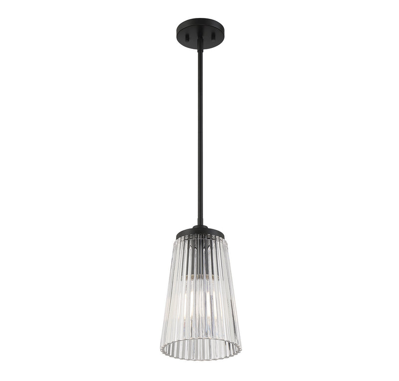 One Light Pendant<br /><span style="color:#4AB0CE;">Entrega: 4-10 dias en USA</span><br /><span style="color:#4AB0CE;font-size:60%;">PREGUNTE POR ENTREGA EN PANAMA</span><br />Collection: Chantilly<br />Finish: Matte Black