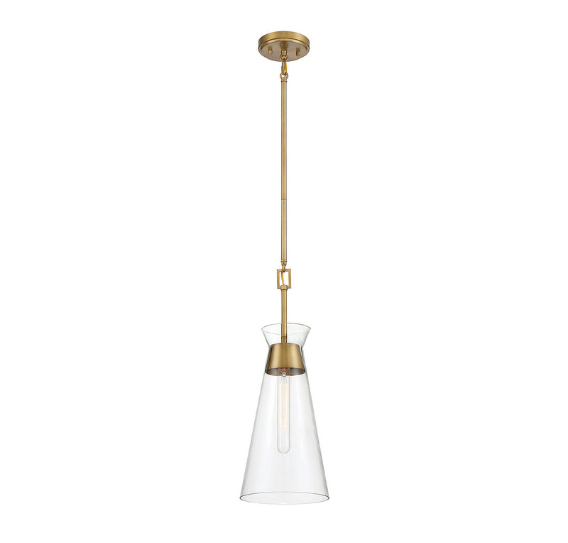 One Light Pendant<br /><span style="color:#4AB0CE;">Entrega: 1-2 semanas en USA</span><br /><span style="color:#4AB0CE;font-size:60%;">PREGUNTE POR ENTREGA EN PANAMA</span><br />Collection: Lakewood<br />Finish: Warm Brass