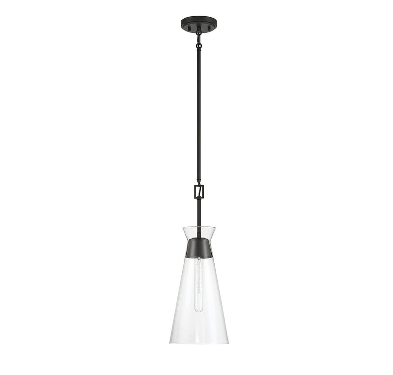 One Light Pendant<br /><span style="color:#4AB0CE;">Entrega: 4-10 dias en USA</span><br /><span style="color:#4AB0CE;font-size:60%;">PREGUNTE POR ENTREGA EN PANAMA</span><br />Collection: Lakewood<br />Finish: Matte Black